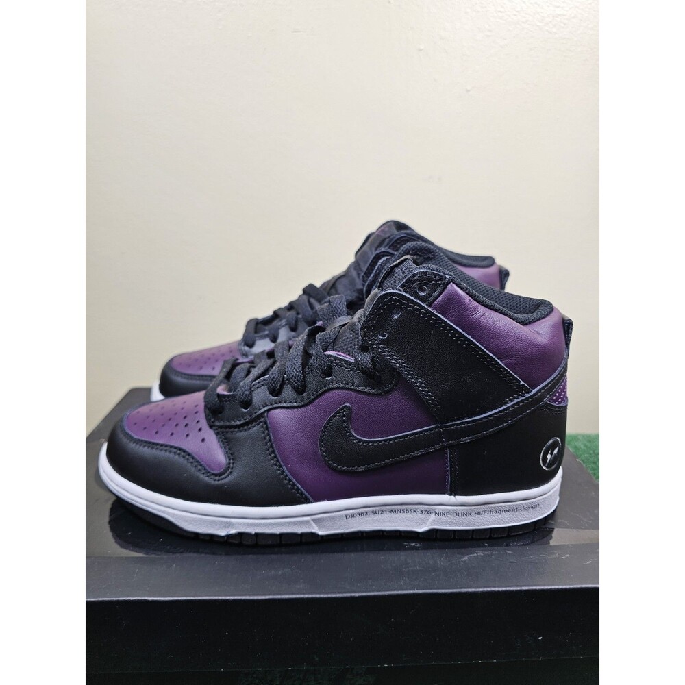 Nike Dunk HI Fragment Beijing 2021 Wine Black White DJ0382-600 Women's 8